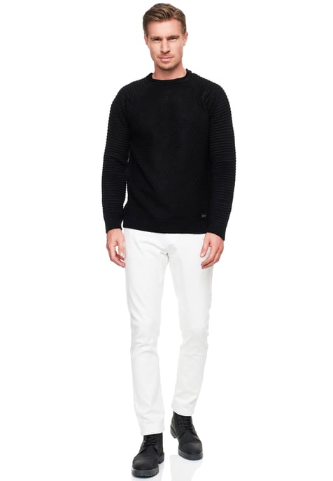 Witte denim jeansbroek "MELVIN" slim fit katoen-stretch - Image 3