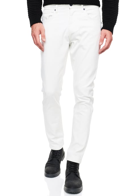 Witte denim jeansbroek "MELVIN" slim fit katoen-stretch - Image 4