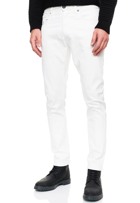 Witte denim jeansbroek "MELVIN" slim fit katoen-stretch - Image 6