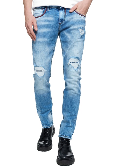 Jeansbroek "MINO" slim fit stretch destroyed broek - Image 4