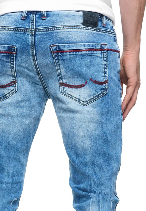 Jeansbroek "MINO" slim fit stretch destroyed broek - Image 6