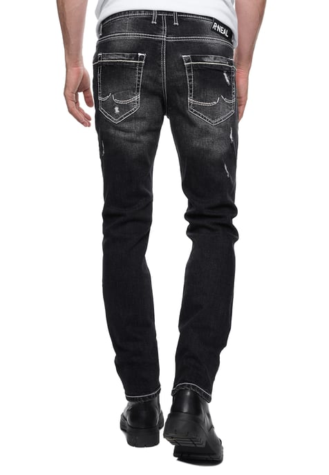 Jeansbroek "MINO" slim fit stretch destroyed broek - Image 5