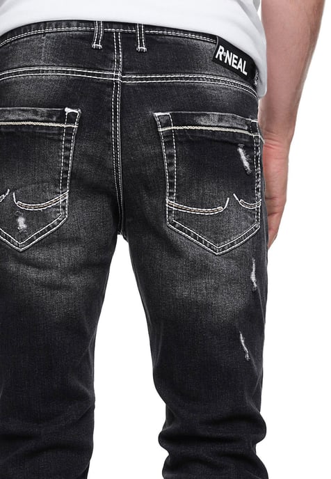 Jeansbroek "MINO" slim fit stretch destroyed broek - Image 6