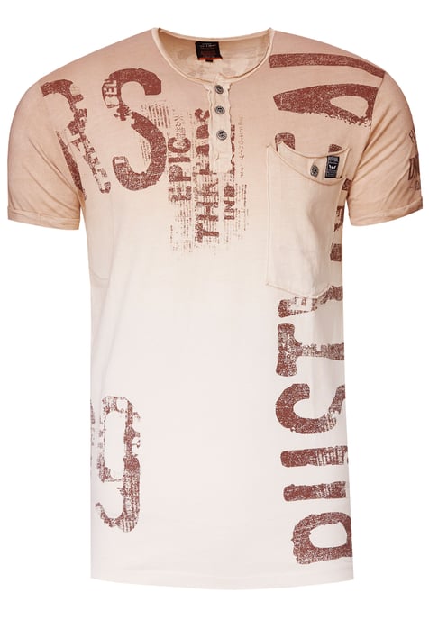 T-Shirt Wash with gradient and prints - Image 1