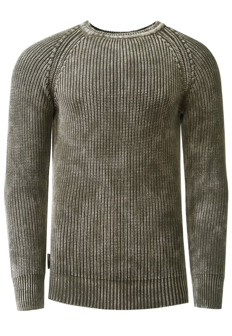 Washed knit sweater in vintage look - Image 1