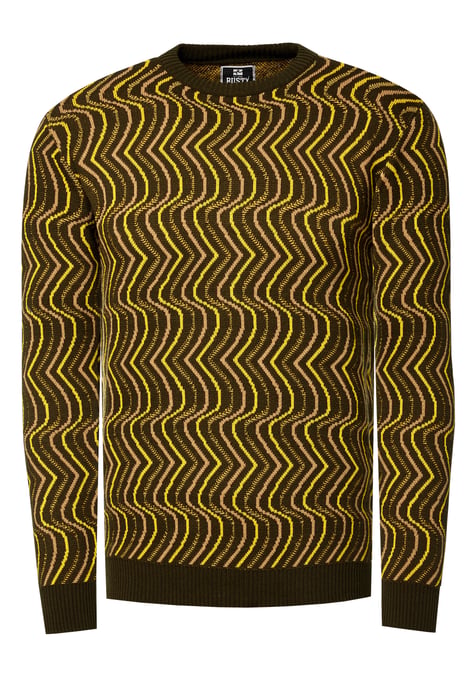 80s Design Fijn Gebreide Trui Met Ronde Hals - Image 1