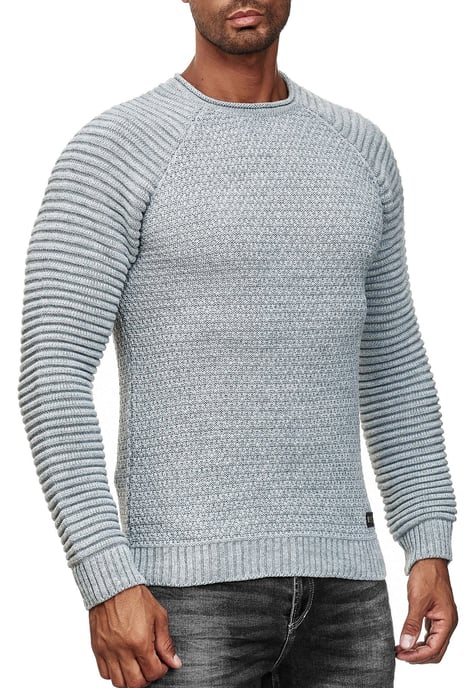 Zware biker Chunky trui met ronde hals - Image 3