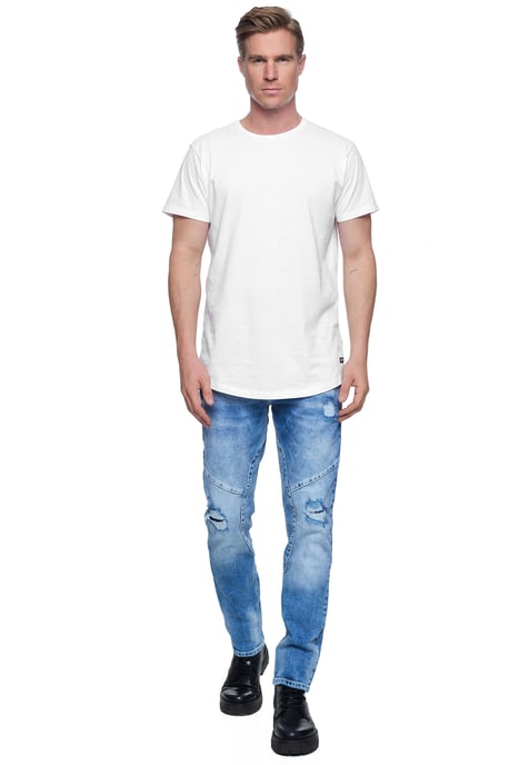 Jeans Trousers "NISHO" Straight-Fit Biker Cotton-Stretch - Image 3