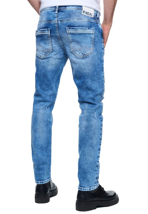 Jeans Trousers "NISHO" Straight-Fit Biker Cotton-Stretch - Image 5