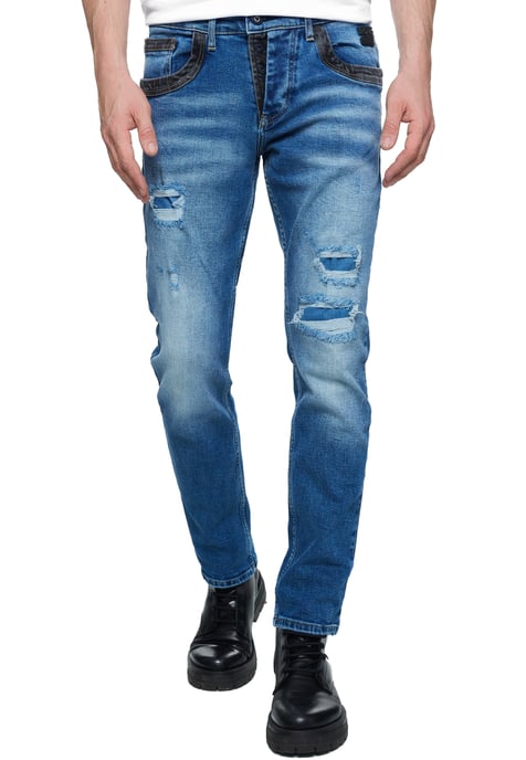Jeansbroek "YOKOTE" rechte pasvorm stone-washed - Image 4
