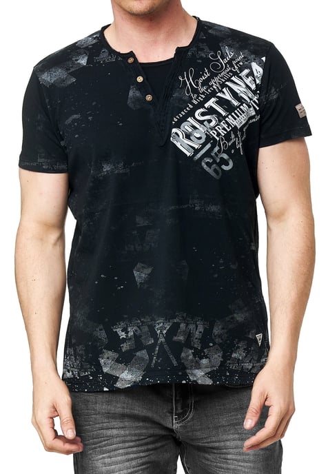 V-hals T-shirt met logo-print aan de zijkant - Image 3