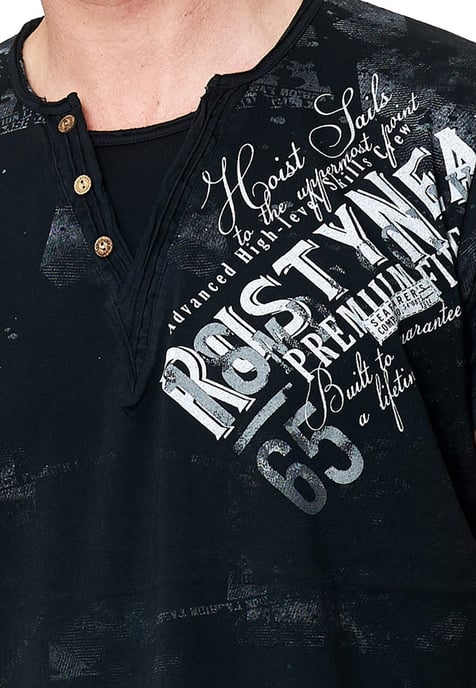 V-hals T-shirt met logo-print aan de zijkant - Image 5