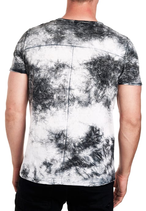 T-shirt in kleur met logo-print in de stijl van Tie Dye Batik - Image 4