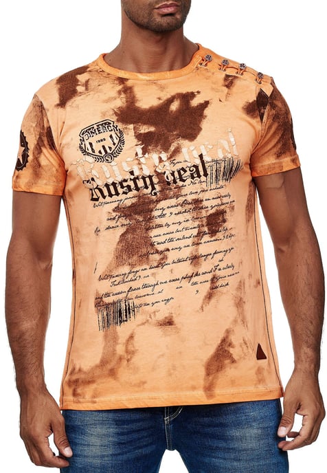 T-shirt met logo-print en knoopsluiting - Image 3