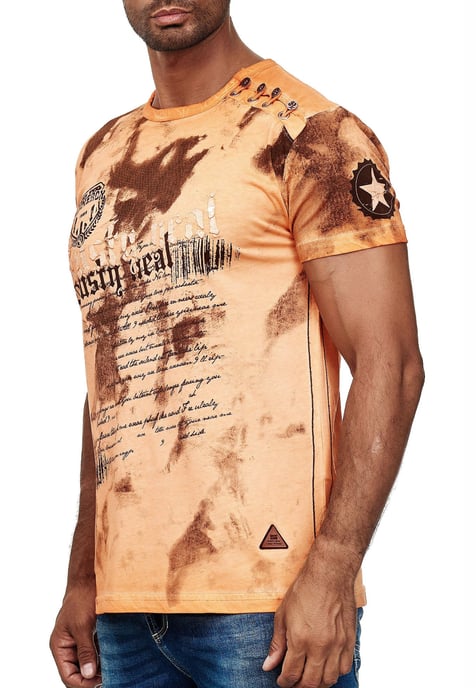 T-shirt met logo-print en knoopsluiting - Image 4