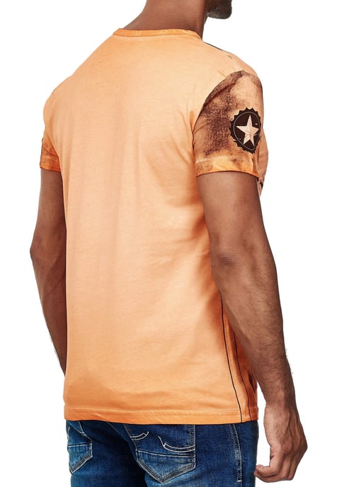 T-shirt met logo-print en knoopsluiting - Image 5