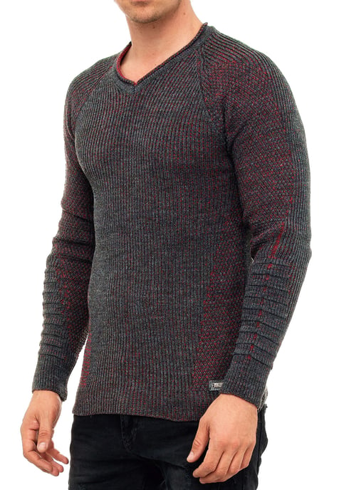 Chunky Slim Fit V-Hals Trui - Image 3
