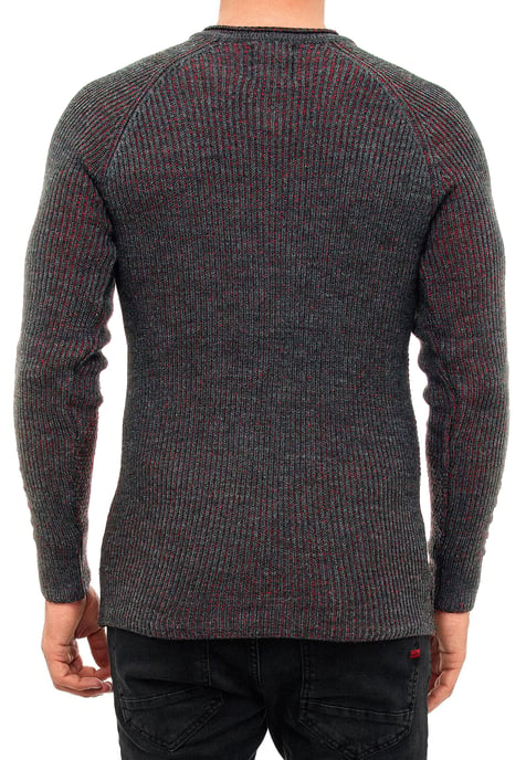 Chunky Slim Fit V-Hals Trui - Image 4