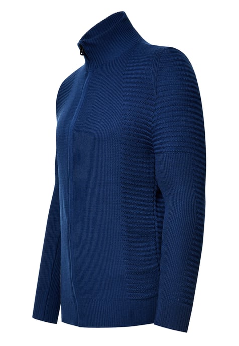 Biker Style Slim Fit Knit Jacket - Image 2