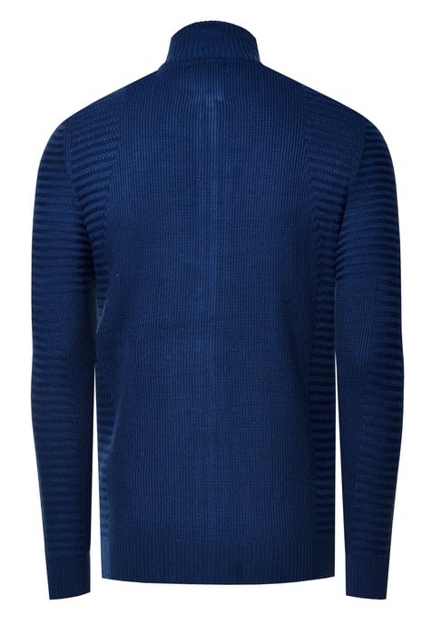 Biker Style Slim Fit Knit Jacket - Image 3