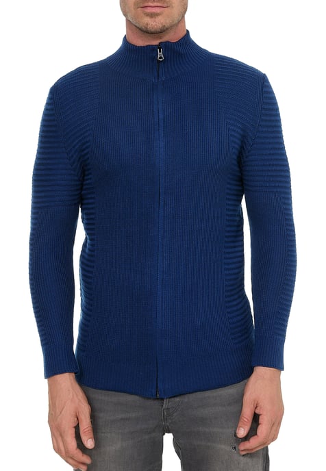 Biker Style Slim Fit Knit Jacket - Image 4