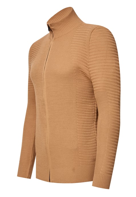 Biker Style Slim Fit Knit Jacket - Image 2