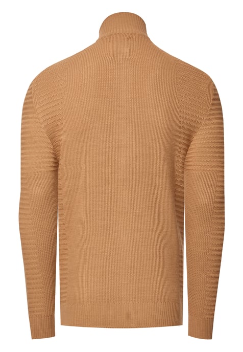 Biker Style Slim Fit Knit Jacket - Image 3