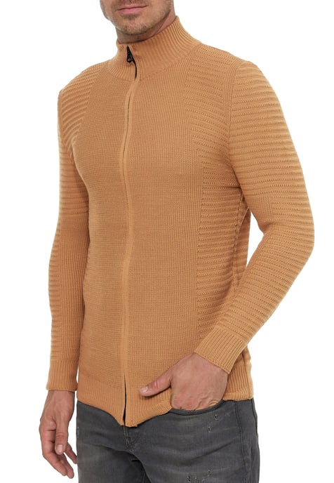Biker Style Slim Fit Knit Jacket - Image 4
