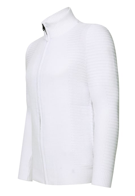 Fijne gebreide jas in biker-stijl met slim fit pasvorm - Image 2