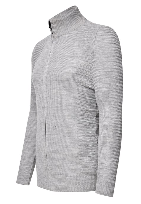 Biker Style Slim Fit Knit Jacket - Image 2
