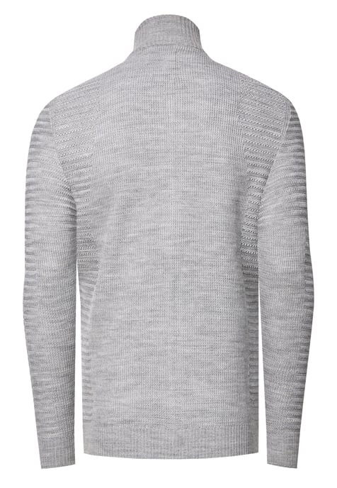 Biker Style Slim Fit Knit Jacket - Image 3