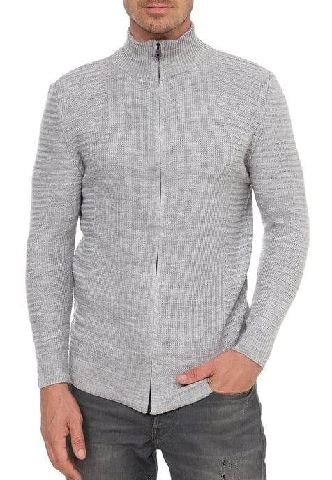 Biker Style Slim Fit Knit Jacket - Image 4