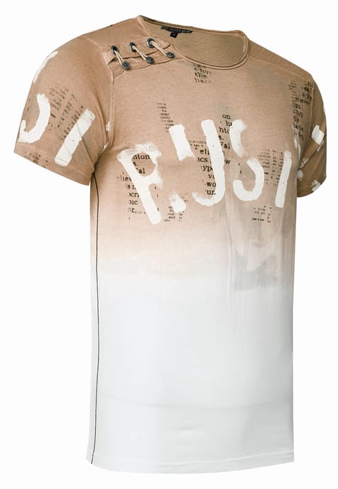 T-shirt Wash with gradient and side button strip - Image 2