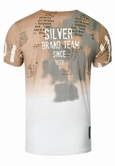 T-shirt Wash with gradient and side button strip - Image 3