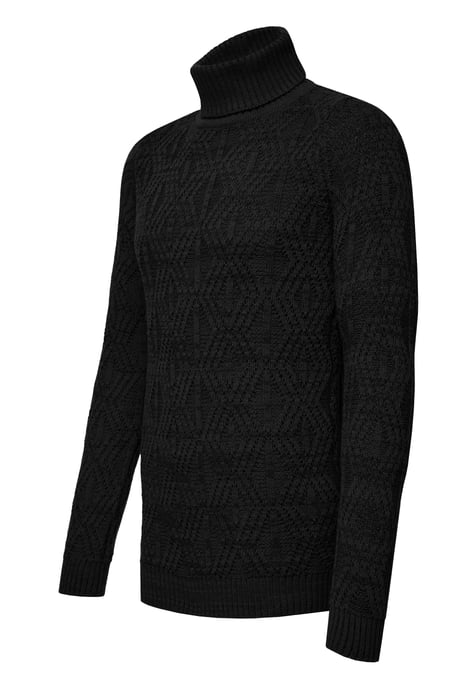 Coarse knit roll-neck sweater - Image 2