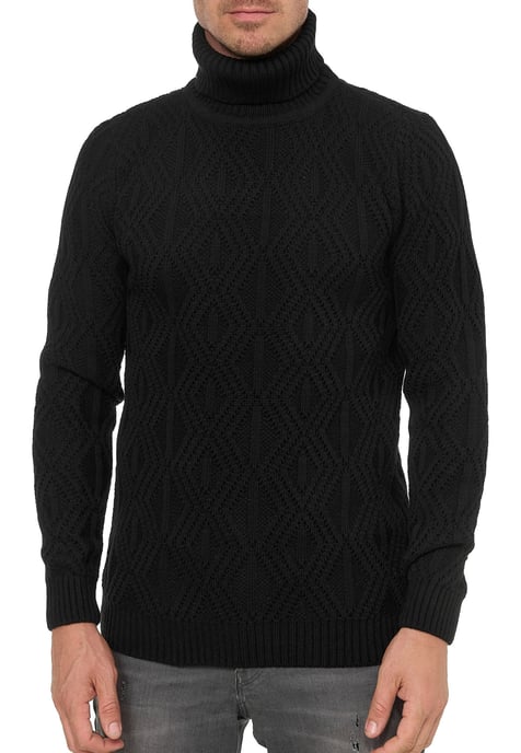 Coarse knit roll-neck sweater - Image 4