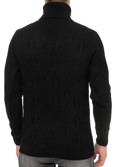 Coarse knit roll-neck sweater - Image 5