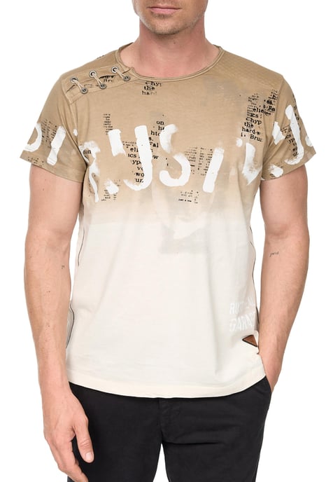T-shirt Wash with gradient and side button strip - Image 4