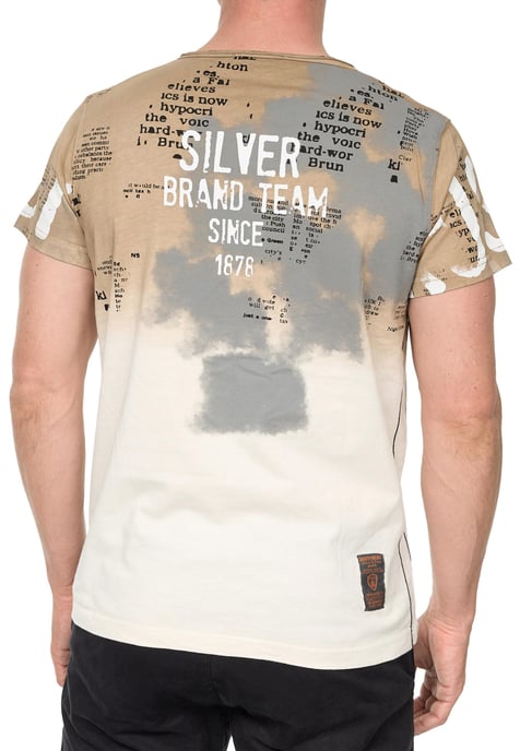 T-shirt Wash with gradient and side button strip - Image 5