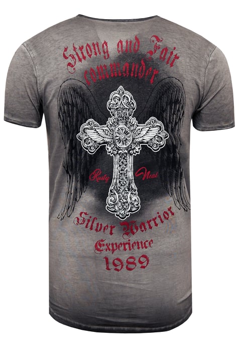 V-hals T-shirt met print aan de zijkant - Image 2