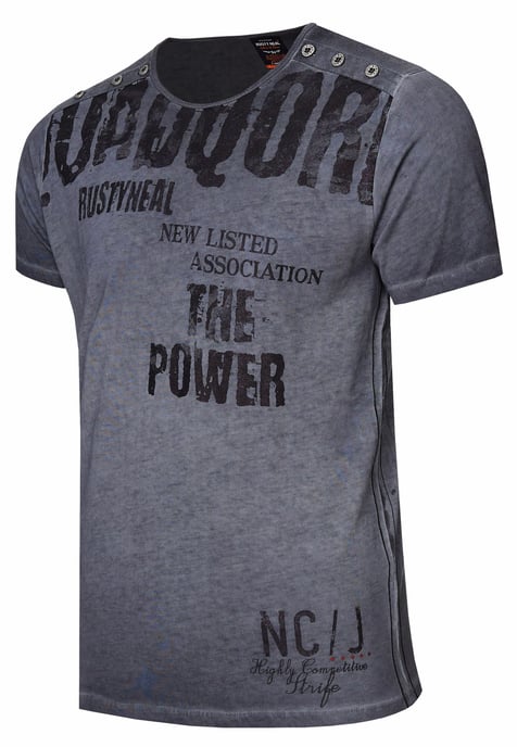 Gewassen T-shirt met dubbele knoopsluiting - Image 2