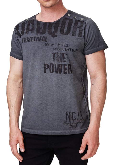 Gewassen T-shirt met dubbele knoopsluiting - Image 4