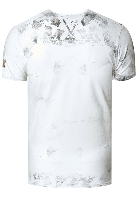 V-hals T-shirt met logo-print aan de zijkant - Image 2