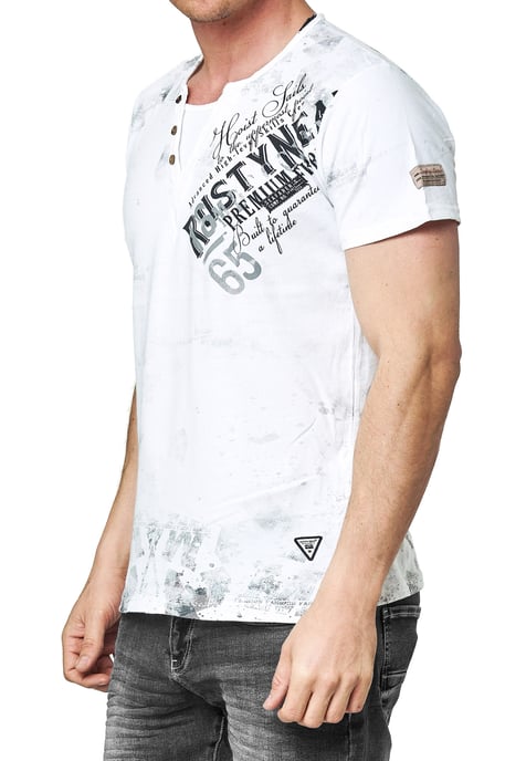 V-hals T-shirt met logo-print aan de zijkant - Image 3