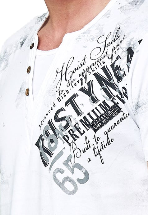 V-hals T-shirt met logo-print aan de zijkant - Image 4