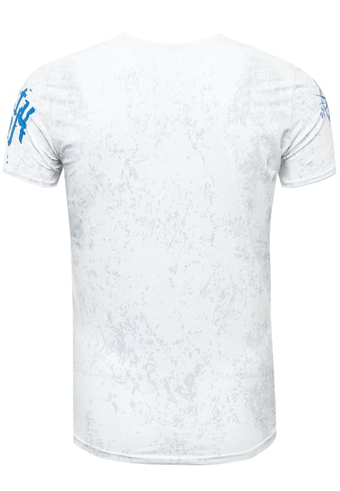 Round neck T-shirt with side button placket - Image 2