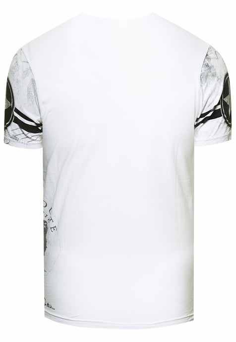 T-shirt met knoopjes aan de zijkant en een logo-print - Image 2
