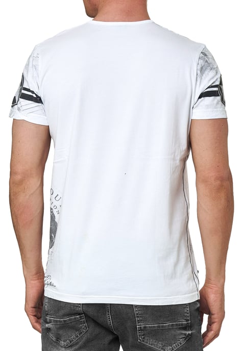 T-shirt met knoopjes aan de zijkant en een logo-print - Image 5