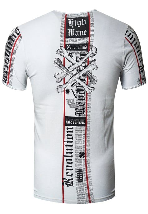 T-shirt met voor- en achterkant bedrukt - Image 2