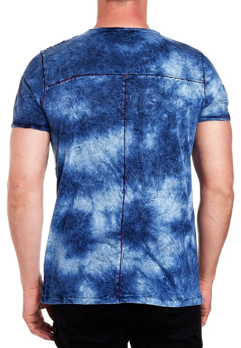 T-shirt in kleur met logo-print in de stijl van Tie Dye Batik - Image 4